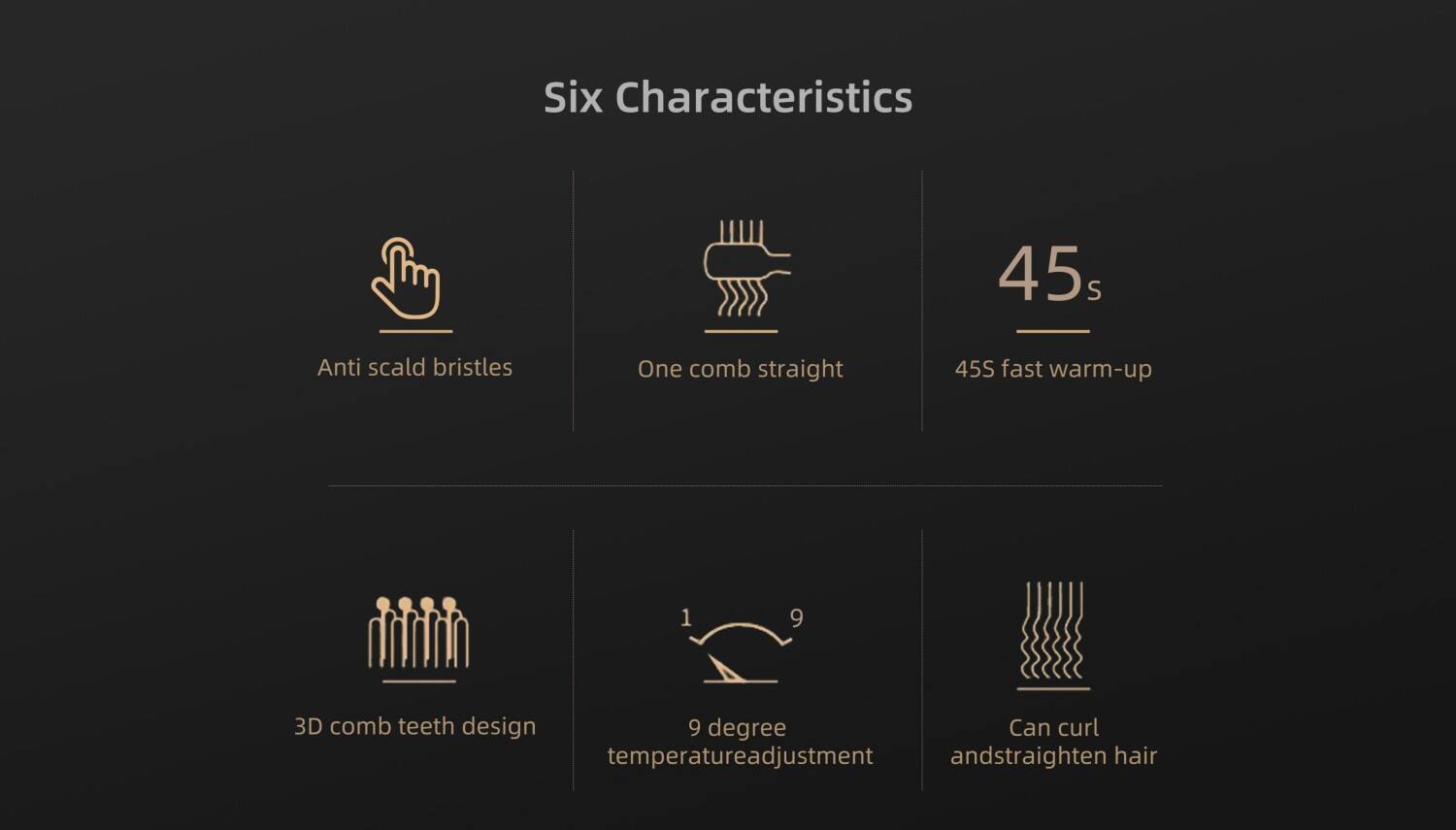 Fast Heating Anti Scald Electric Ceramic Hair Straightener Brush supplier