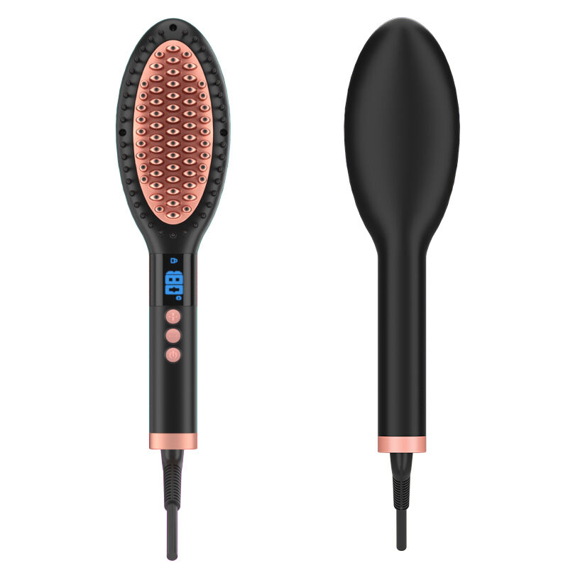 Fast Heating Anti Scald Electric Ceramic Hair Straightener Brush