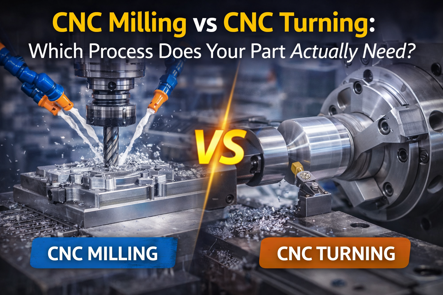 CNC-Fräsen vs. CNC-Drehen: Welches Verfahren benötigt Ihr Bauteil tatsächlich?