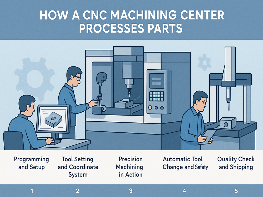 How Does a CNC Machining Center Process Parts?
