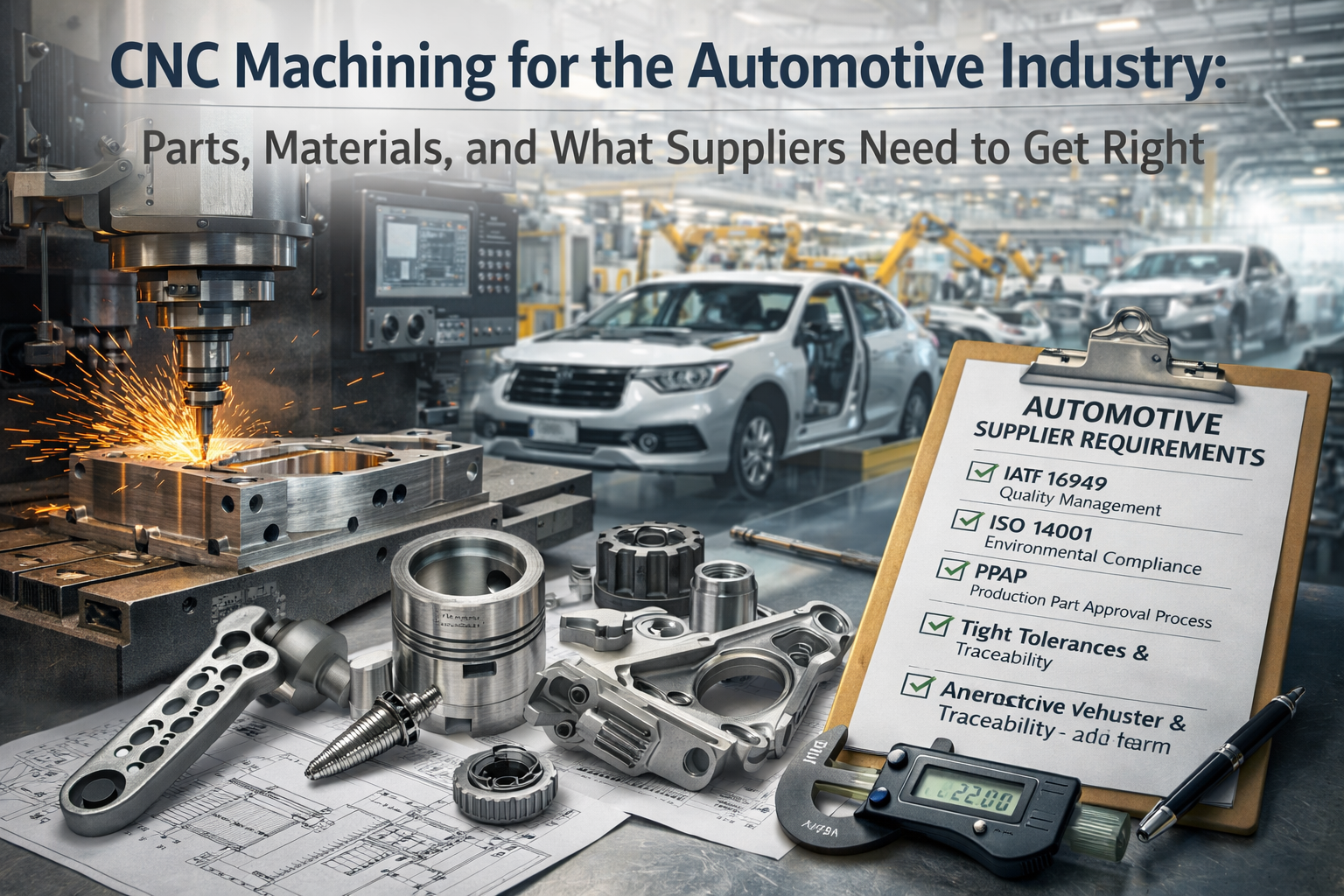 自動車産業向けCNC加工：部品、材料、およびサプライヤーが正確に把握すべき要点
