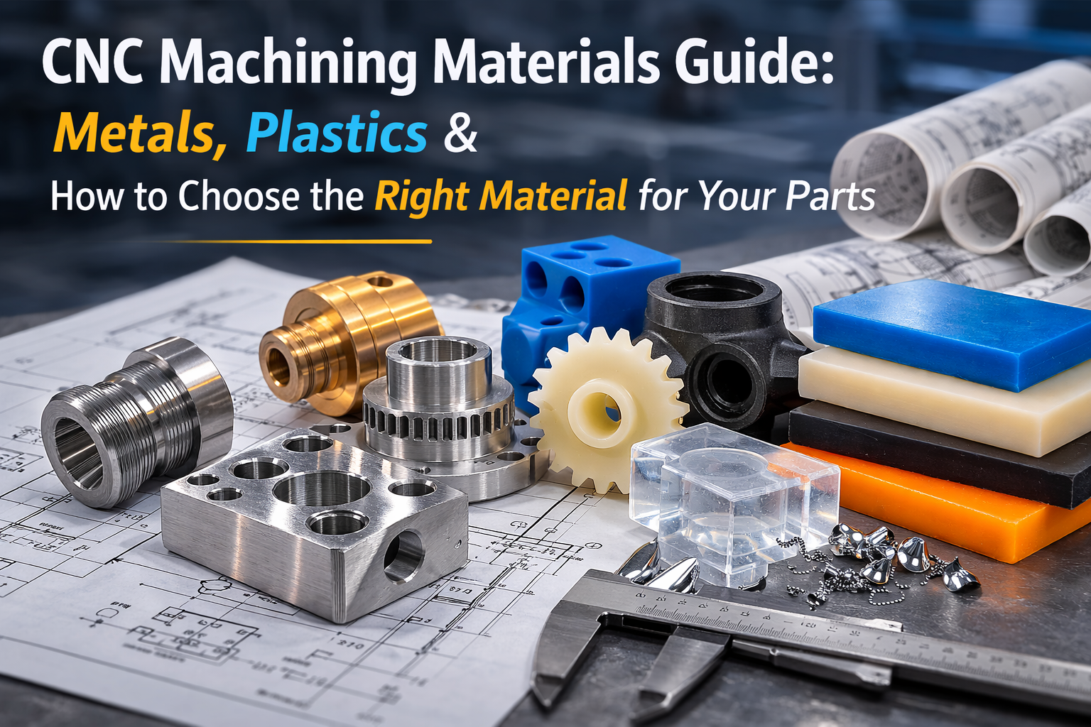 CNC Machining Materials Guide: Metals, Plastics & How to Choose the Right Material for Your Parts