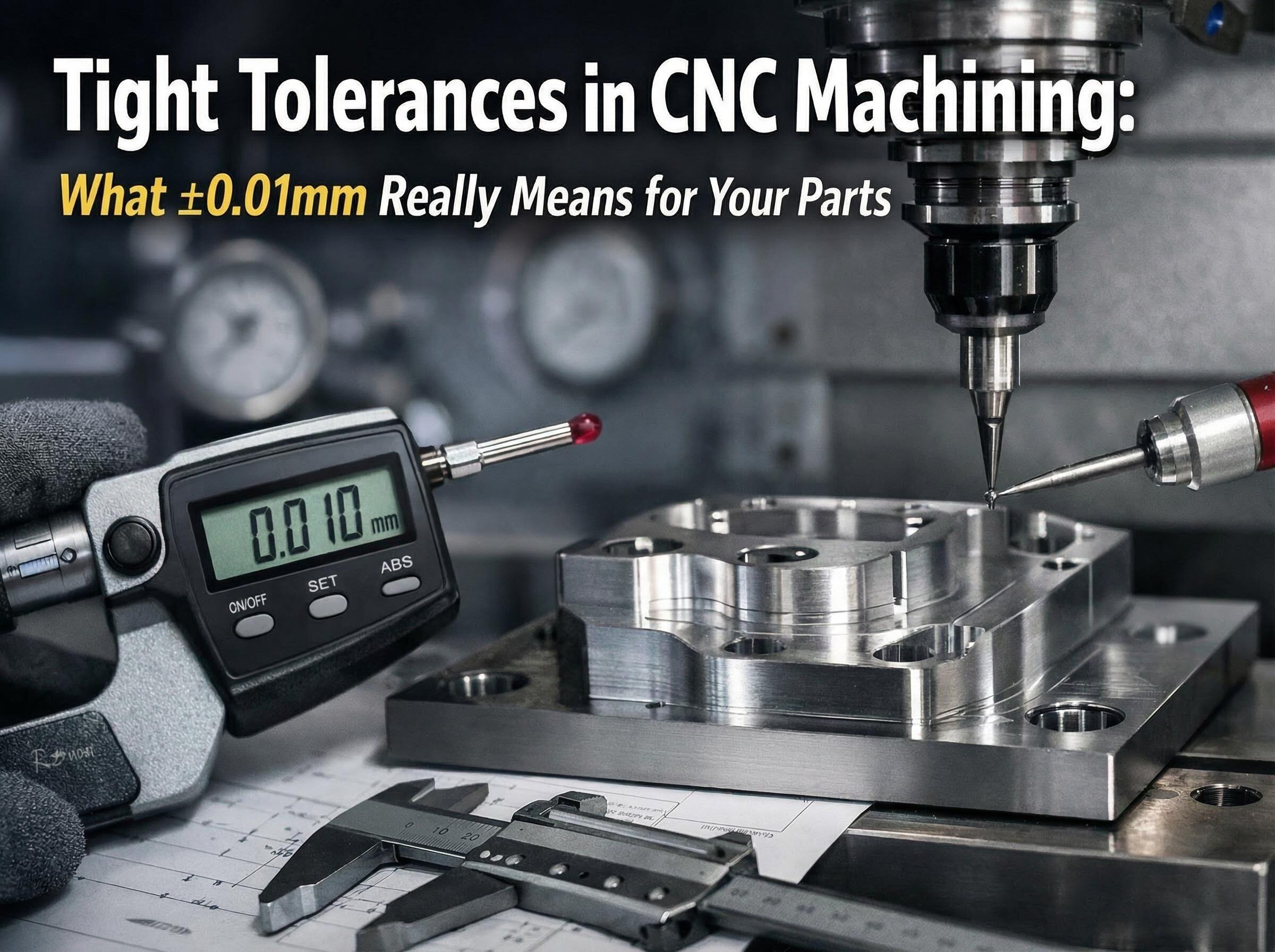 Tight Tolerances in CNC Machining: What ±0.01mm Really Means for Your Parts