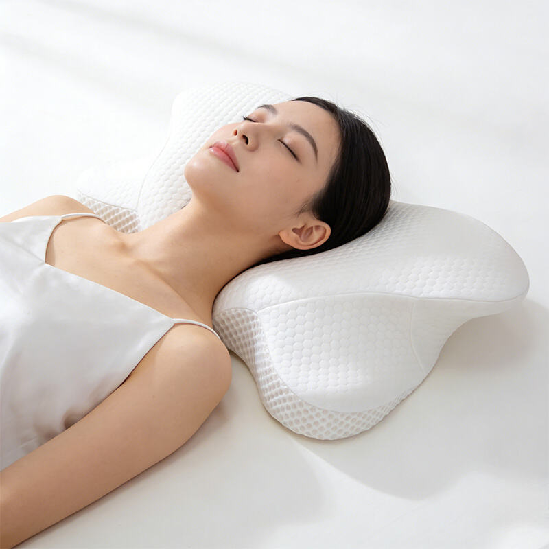White Butterfly Memory Foam Pillow