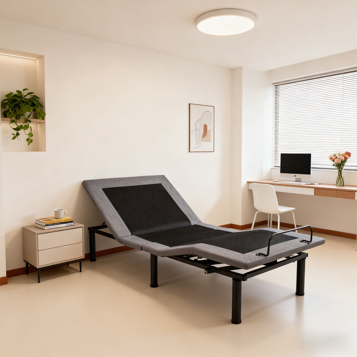 Découvrez le confort ultime avec notre cadre de lit intelligent de style nordique