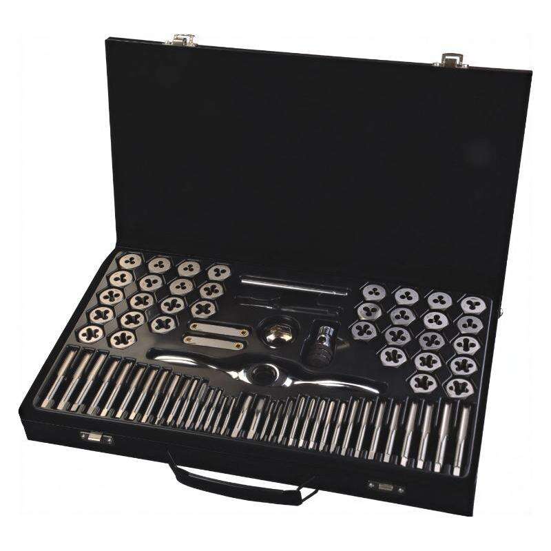 Professional Grade Tap and Die Set | Metric & SAE | HSS & Alloy Steel |,20/40/60/110 Piece Kit