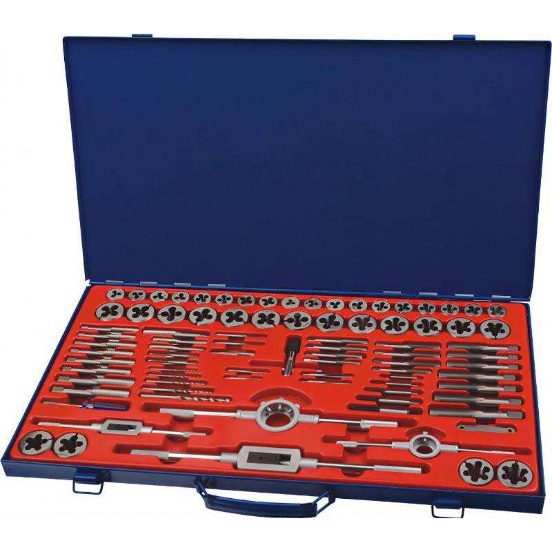 Professional Grade Tap and Die Set | Metric & SAE | HSS & Alloy Steel |,20/40/60/110 Piece Kit