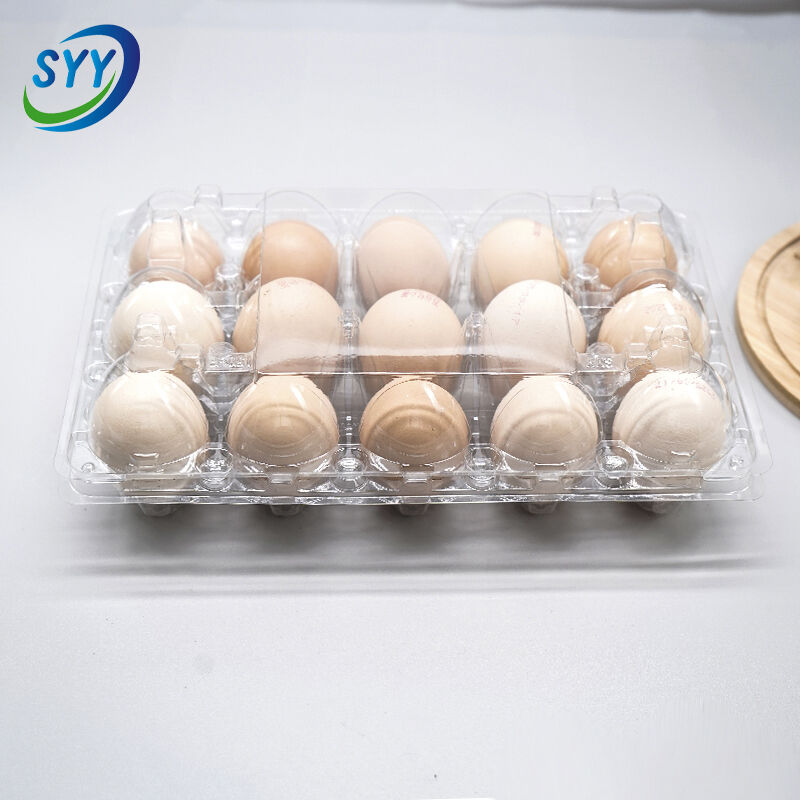 15-Loch transparente Kunststoff-geteilte Eierschale für Bauernhof und Supermarkt