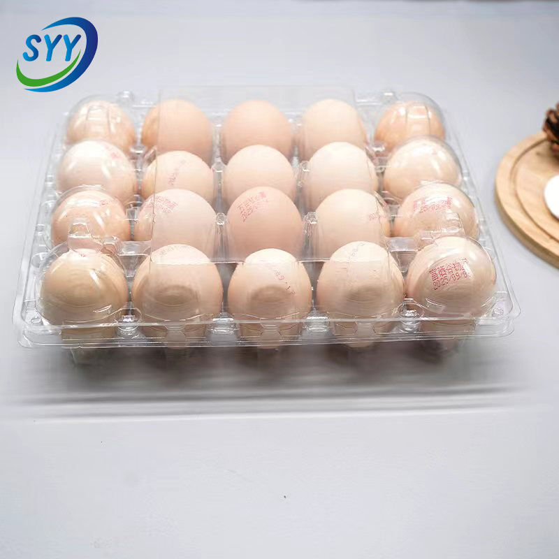 20-Loch transparente Kunststoff-geteilte Eierschale für Bauernhof und Supermarkt