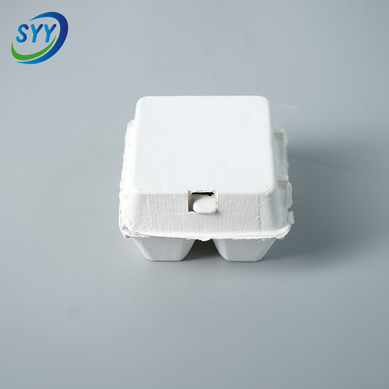 4-Loch Premium-Eierkarton aus geformtem Zellstoff