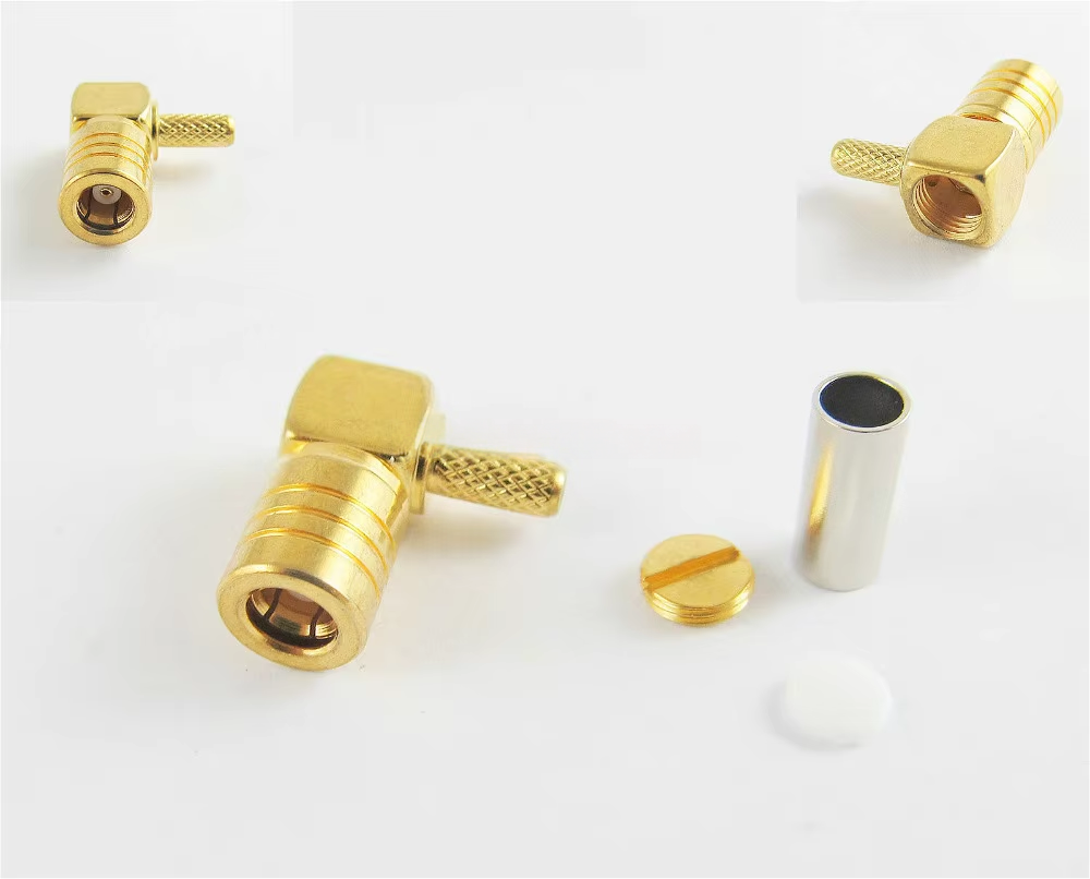 RF Coaxial Connector 75 Ohm Smb Right Angle Connector for Rg-179 Cable