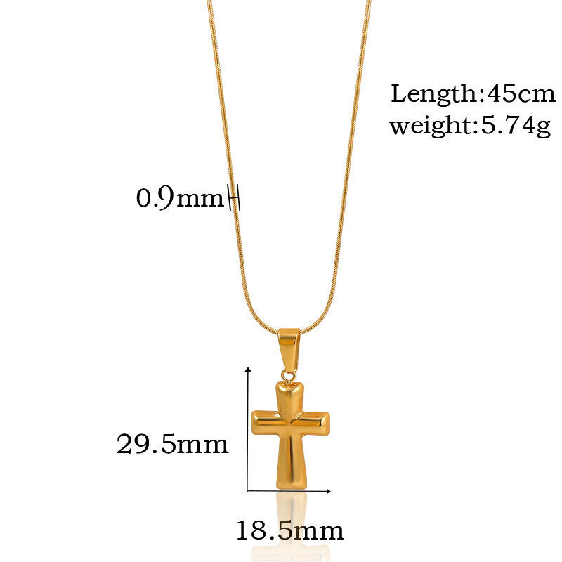 Vòng cổ mặt dây chéo mang tính văn hóa tôn giáo bằng thép không gỉ, tỷ lệ mua lại cao