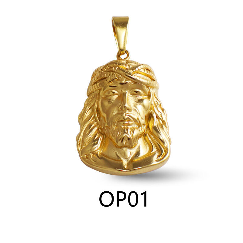 Stainless Steel Religious Necklace Accessories Classic Jesus Pendant 