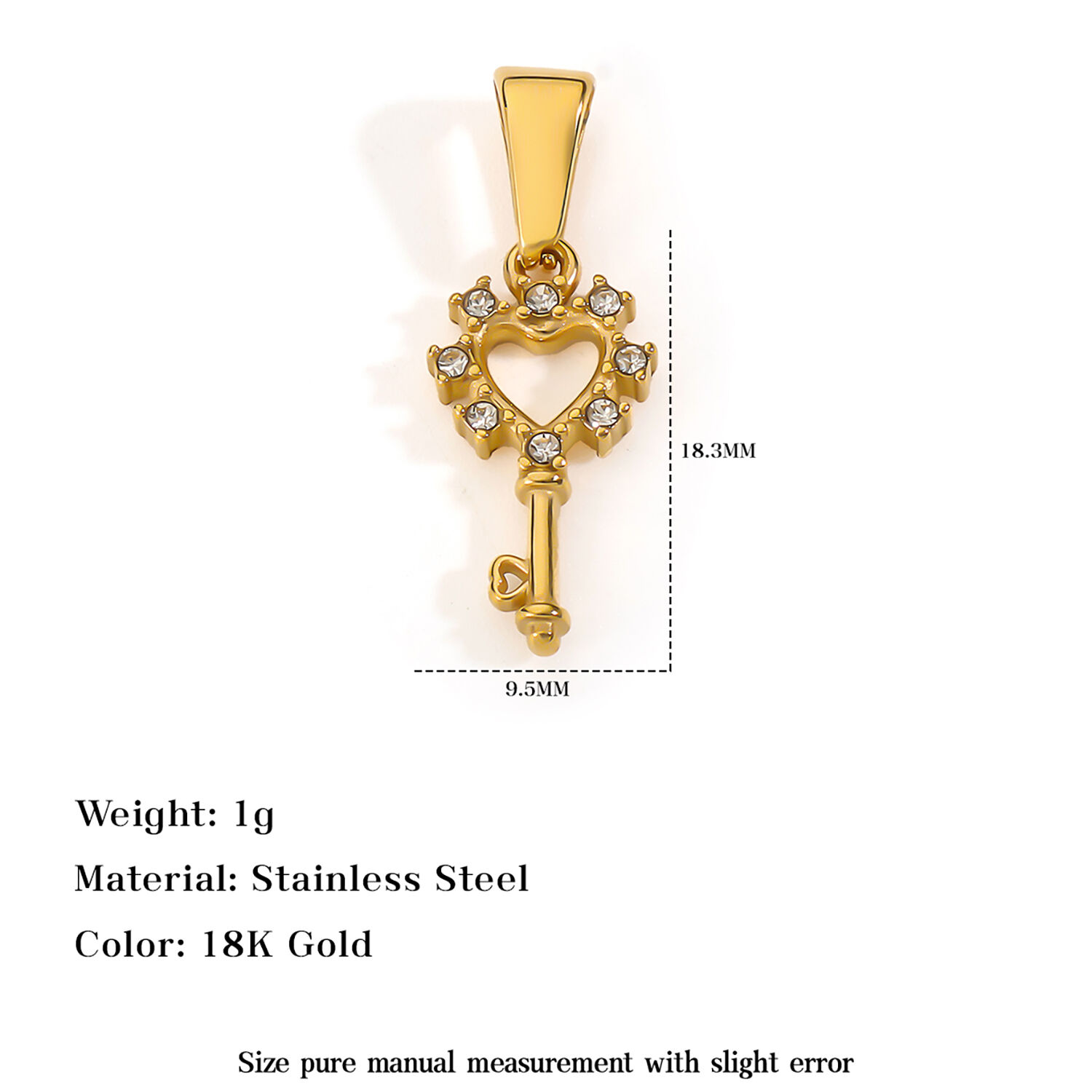 Waterproof Lock Zircon Pendant Gold Planted Key chain For Gift