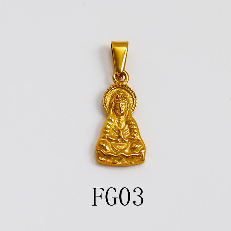 Stainless Steel Holy Guanyin Necklace Pendant Accessories For Religious Blessing
