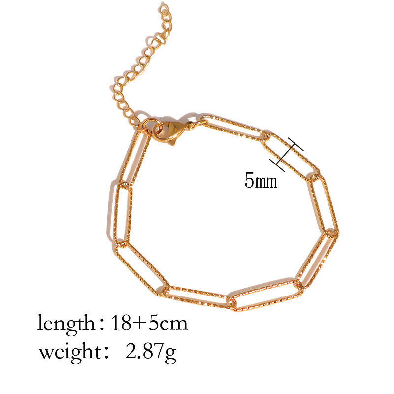 ホワイトセール用カスタムペーパークリップチェーンブレスレット｜18K