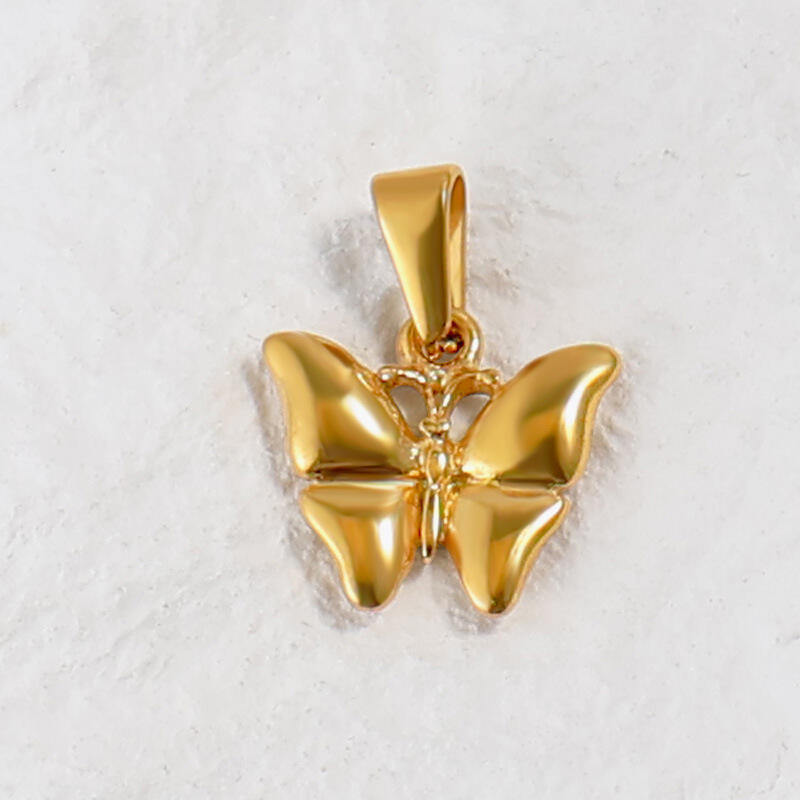 Stainless Steel Butterfly Pendant Girlish Style Jewelry