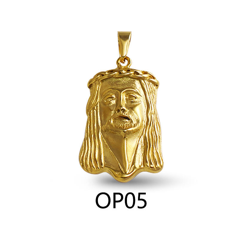  Stainless Steel Light Chain Accessories Portrait of Jesus Pendant