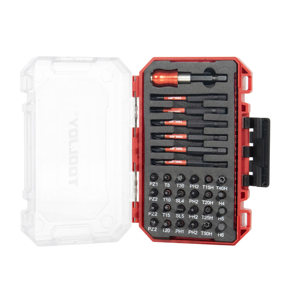 Tooljoy 31-Piece Screwdriver Bit Set with Quick-Change Handle & Storage Case for DIY & Professional Use