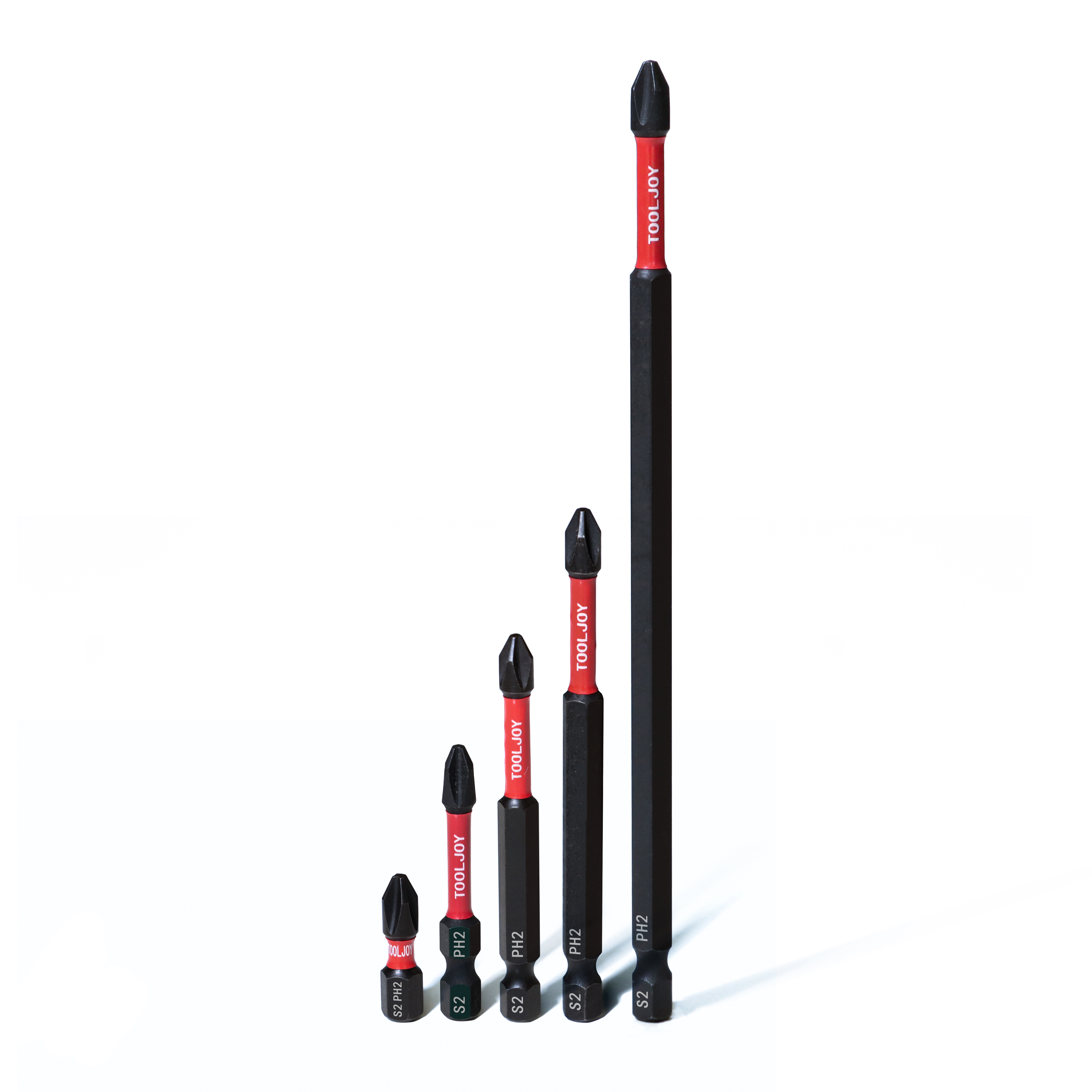 Tooljoy Phillips Impact Bits Set 25mm 50mm 75mm 90mm 150mm S2 Steel Screwdriver Bits for Impact Driver