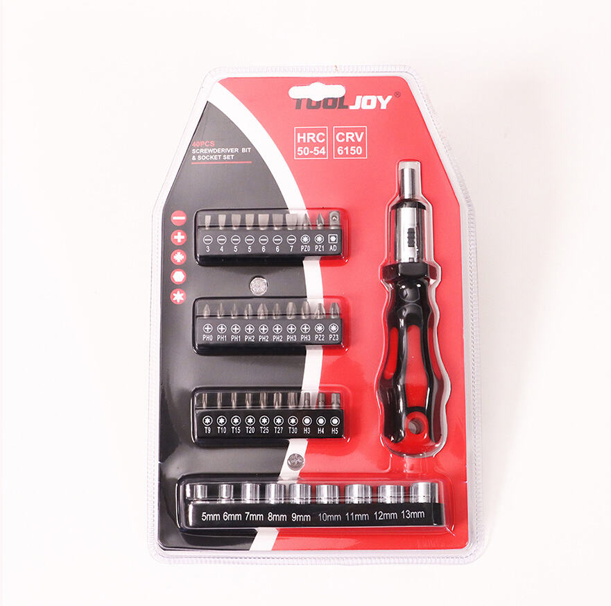 Tooljoy 40PCS Precision Screwdriver Bit and Socket Set – CR-V Steel, Multi-Type Bits & Sockets