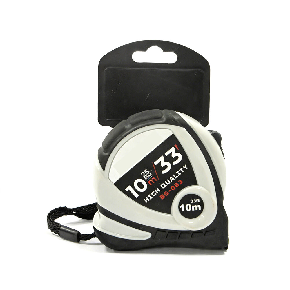 Miarka taśmowa TOOLJOY 10 m / 33 ft z powłoką gumową ABS i TPE oraz magnetycznym haczykiem – trwała miarka taśmowa do budowy i prac własnoręcznych