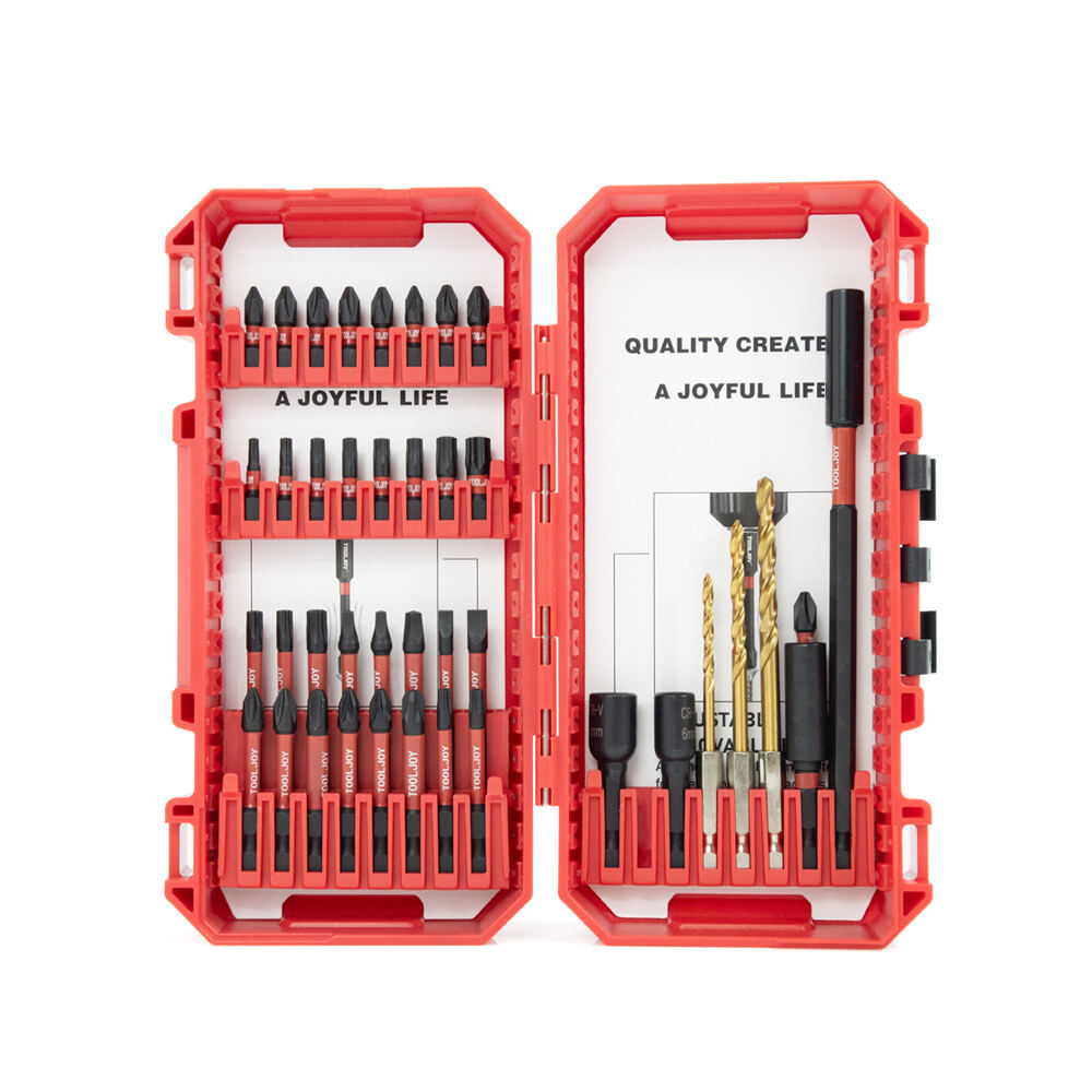 Tooljoy 40pcs Industrial Grade Impact Bit Set S2 Steel Screwdriver Drill Bits Kit