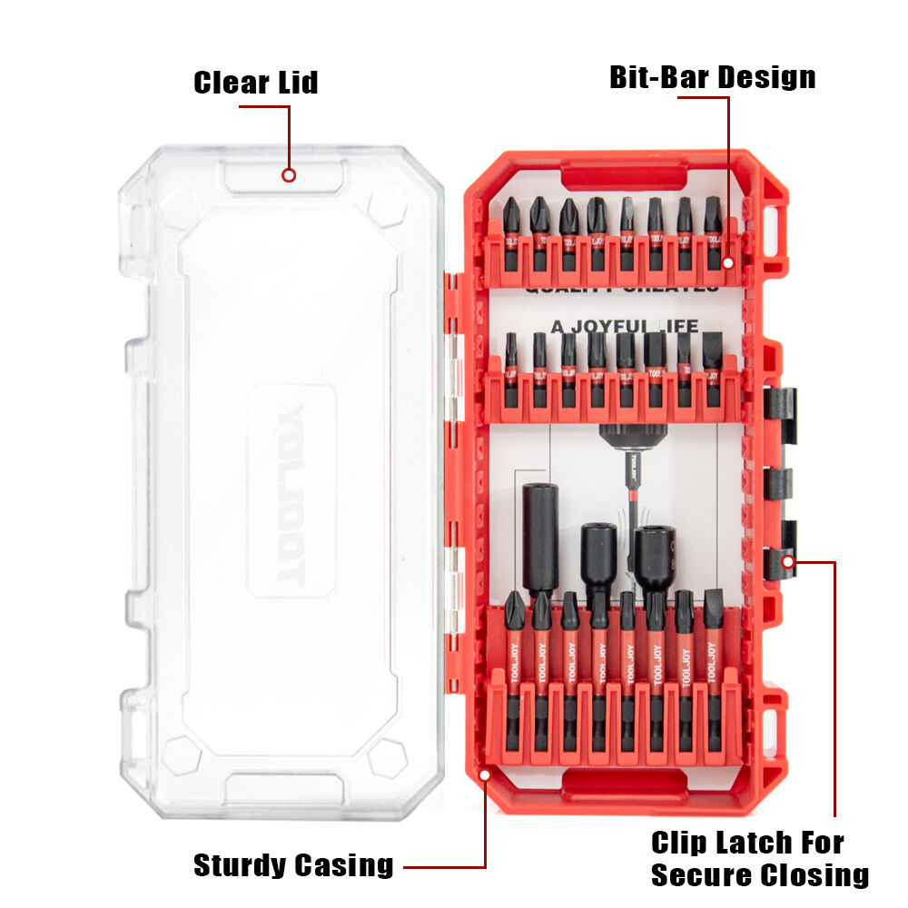 TOOLJOY 27pcs Magnetic Screwdriver Bits Made From Premium S2 Steel for Power Drills and Impact Drivers.