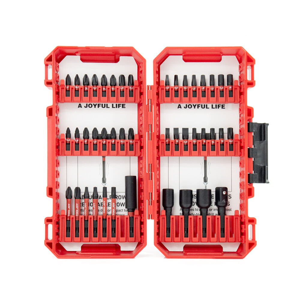 Tooljoy 43pcs Impact Bit Set with Magnetic Holder S2 Steel Driver Bits Set