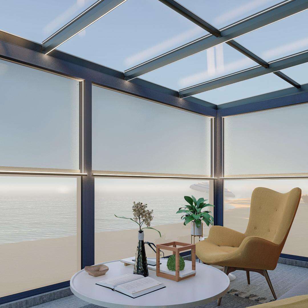 Eleve su experiencia de vida con nuestra pequeña casa moderna de vidrio