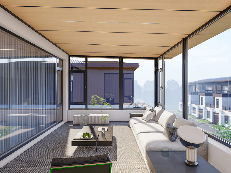 Los soláriums permiten que la luz natural entre en las viviendas.