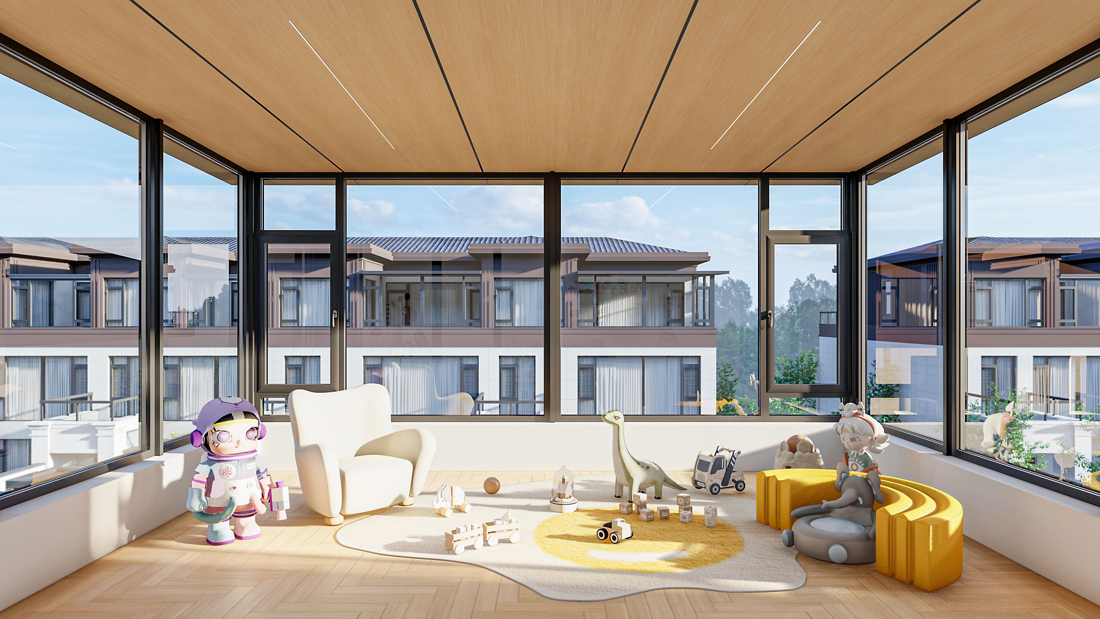 Modern Minimalist sunroom