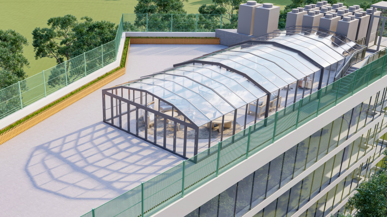 Mobile retractable sunroom1