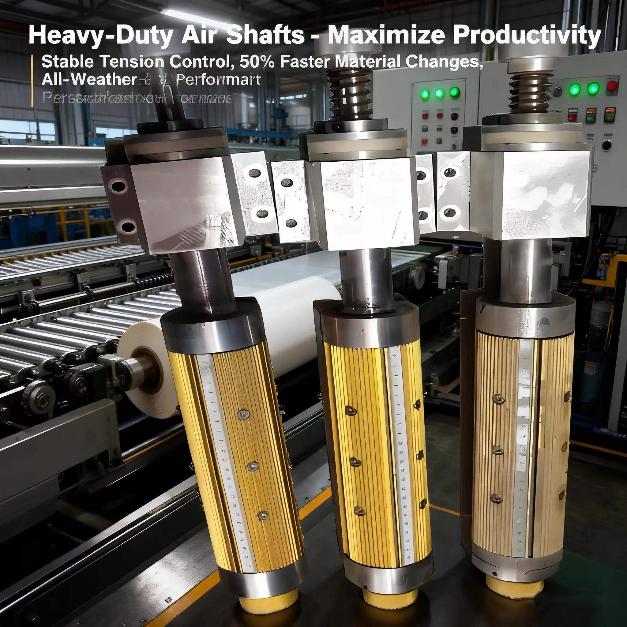 product best seller china steel gas fill type friction paper roller expanding shaft oem  manufactured air shaft-4