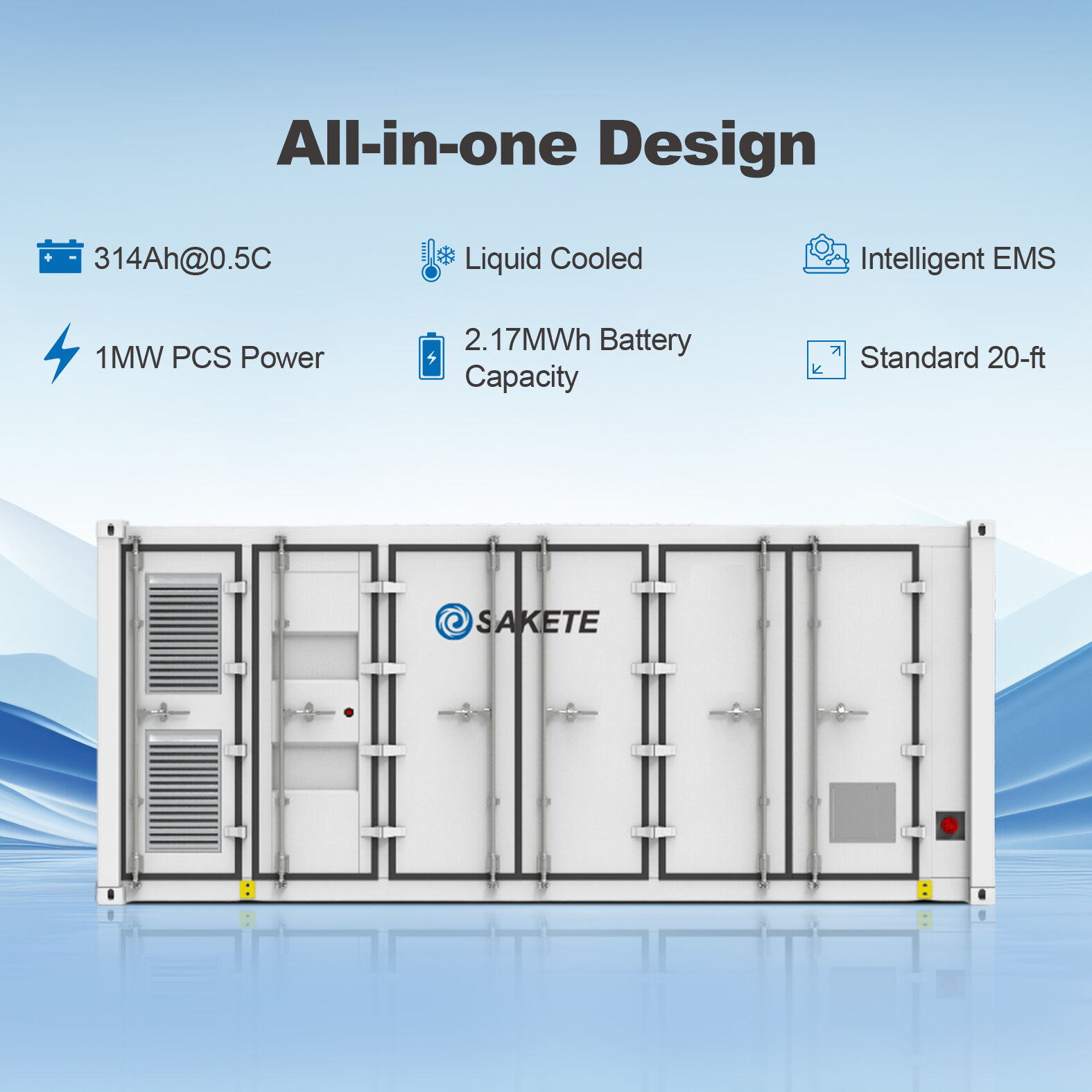 2.17MWh Liquid Cooling Battery Container