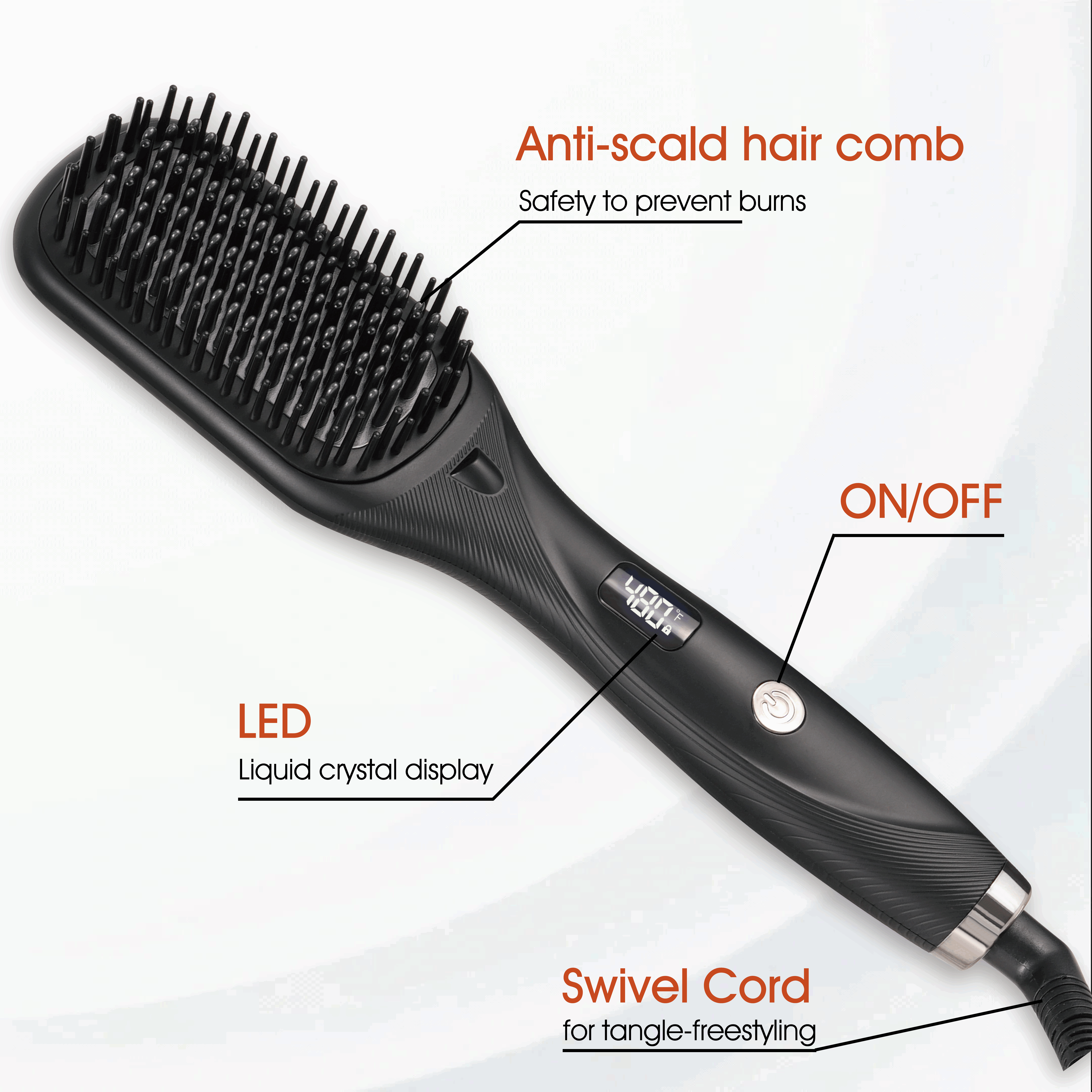 High Temperature Hair Straightening Brush