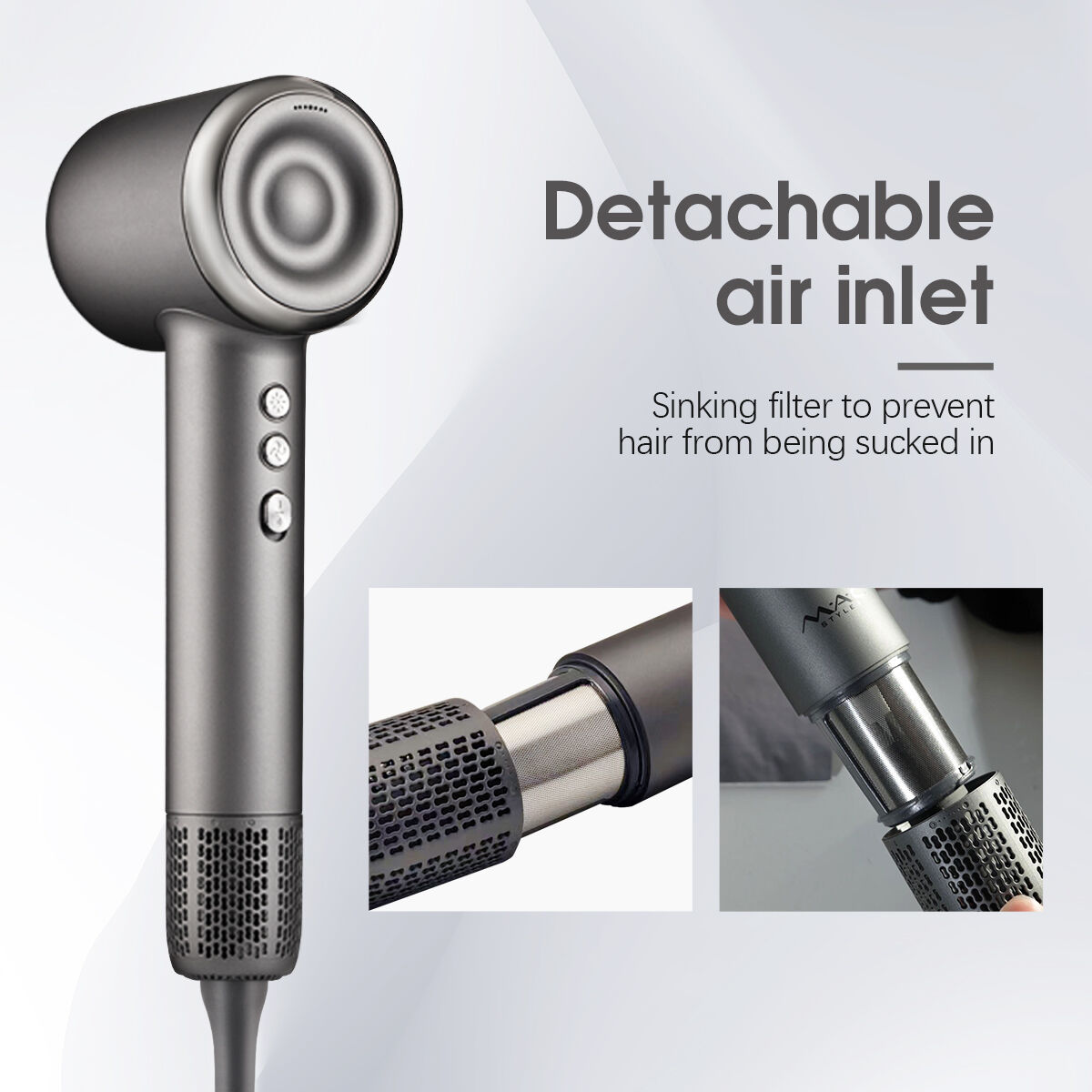 High Speed Ionic 1600W BLDC Hair Dryer 