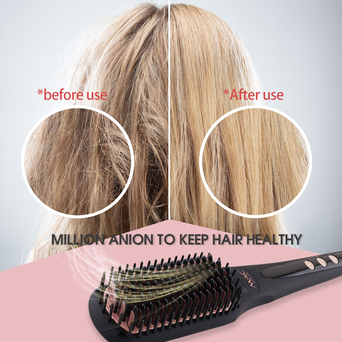 High Temperature Hair Straightening Brush