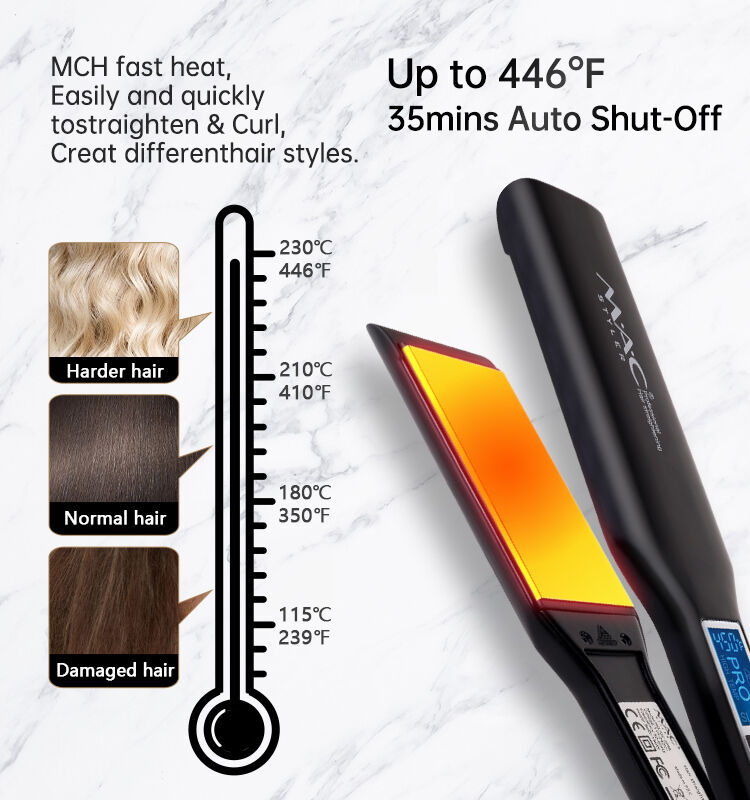  360 Degree Swivel Power Cord Hair Flat Iron