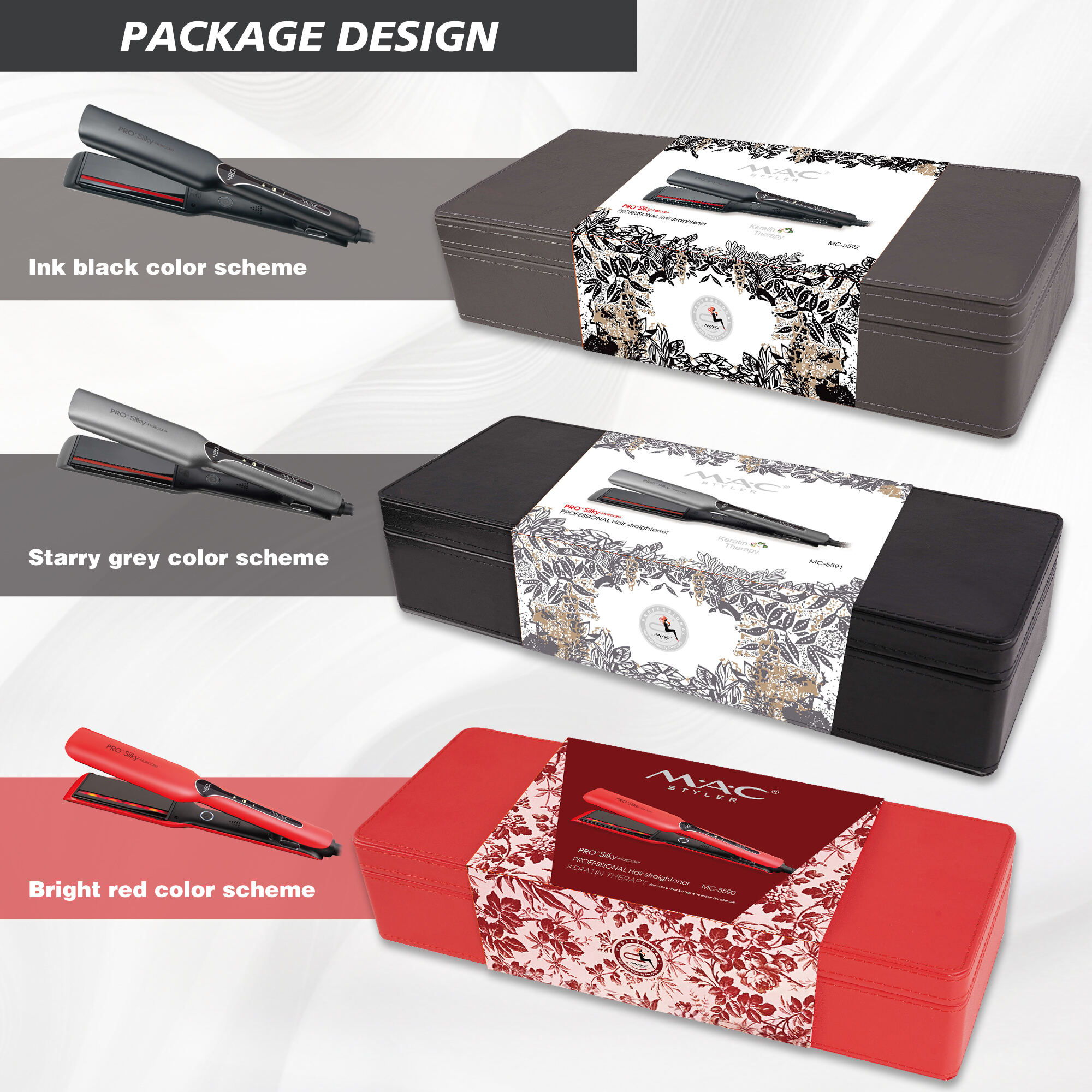 LCD Digital Red Professional Infrared Hair Straightener