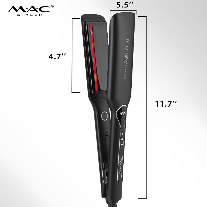 LCD Digital Red Professional Infrared Hair Straightener