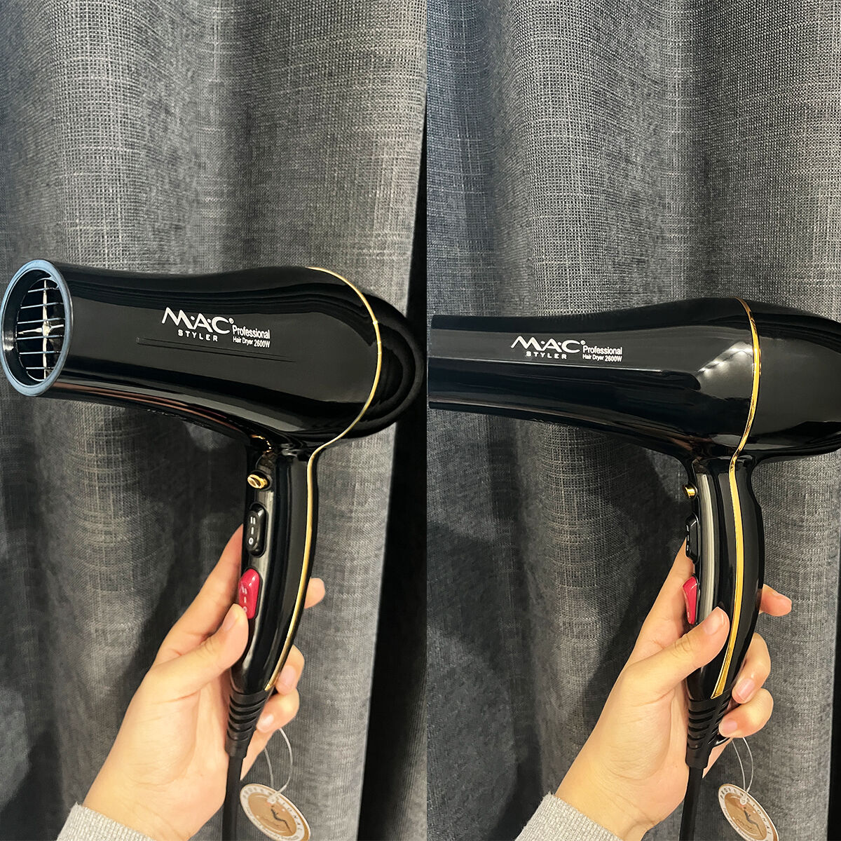 Foldable Household Salon Black Revair Blow Hair Dryer Set