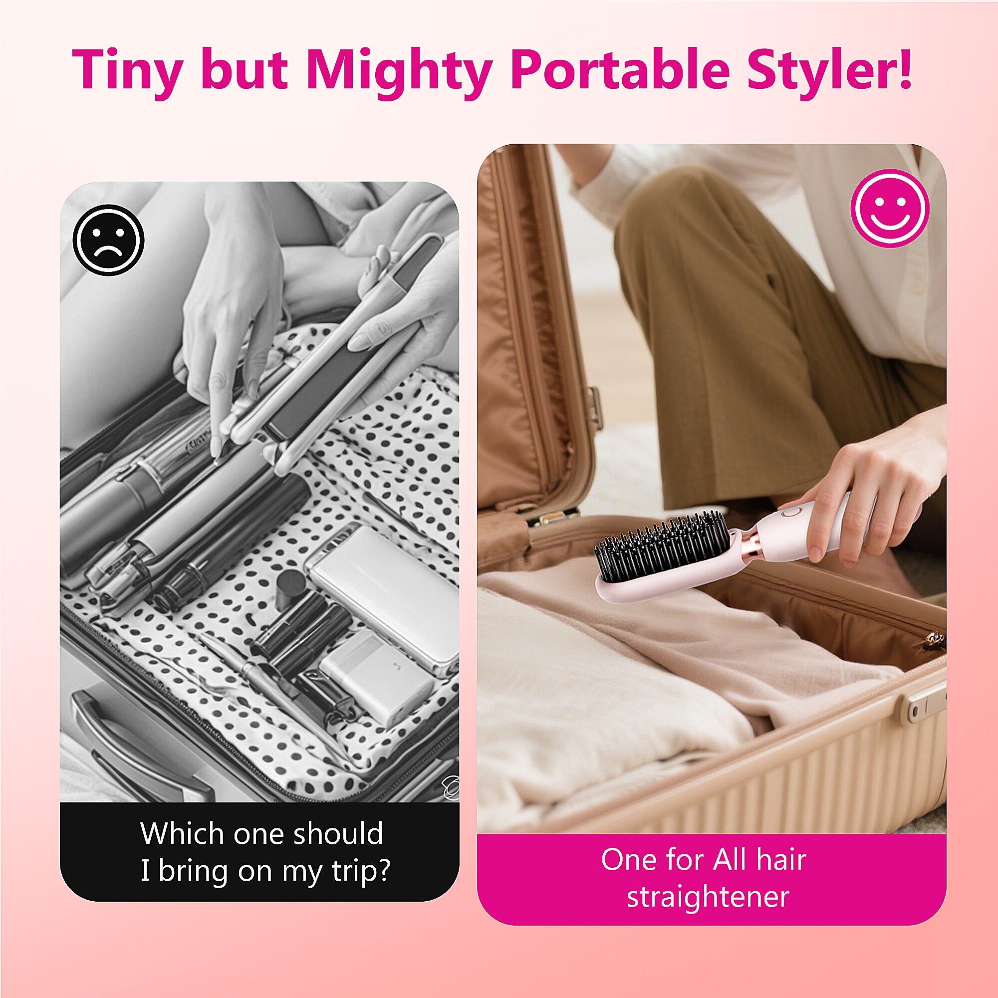 Portable Wireless Ionic Hair Straightener