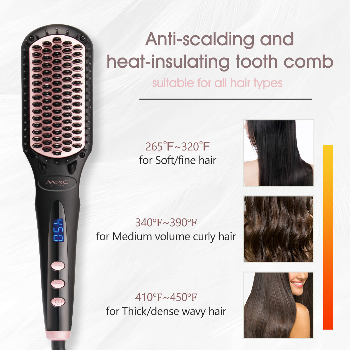 High Temperature Hair Straightening Brush