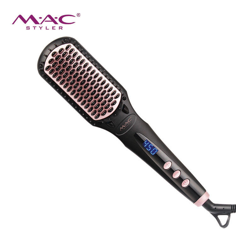 Keratin Protect Straight 230C Wide Electric Hair Straightening Comb High Temperature Hair Straightening Brush