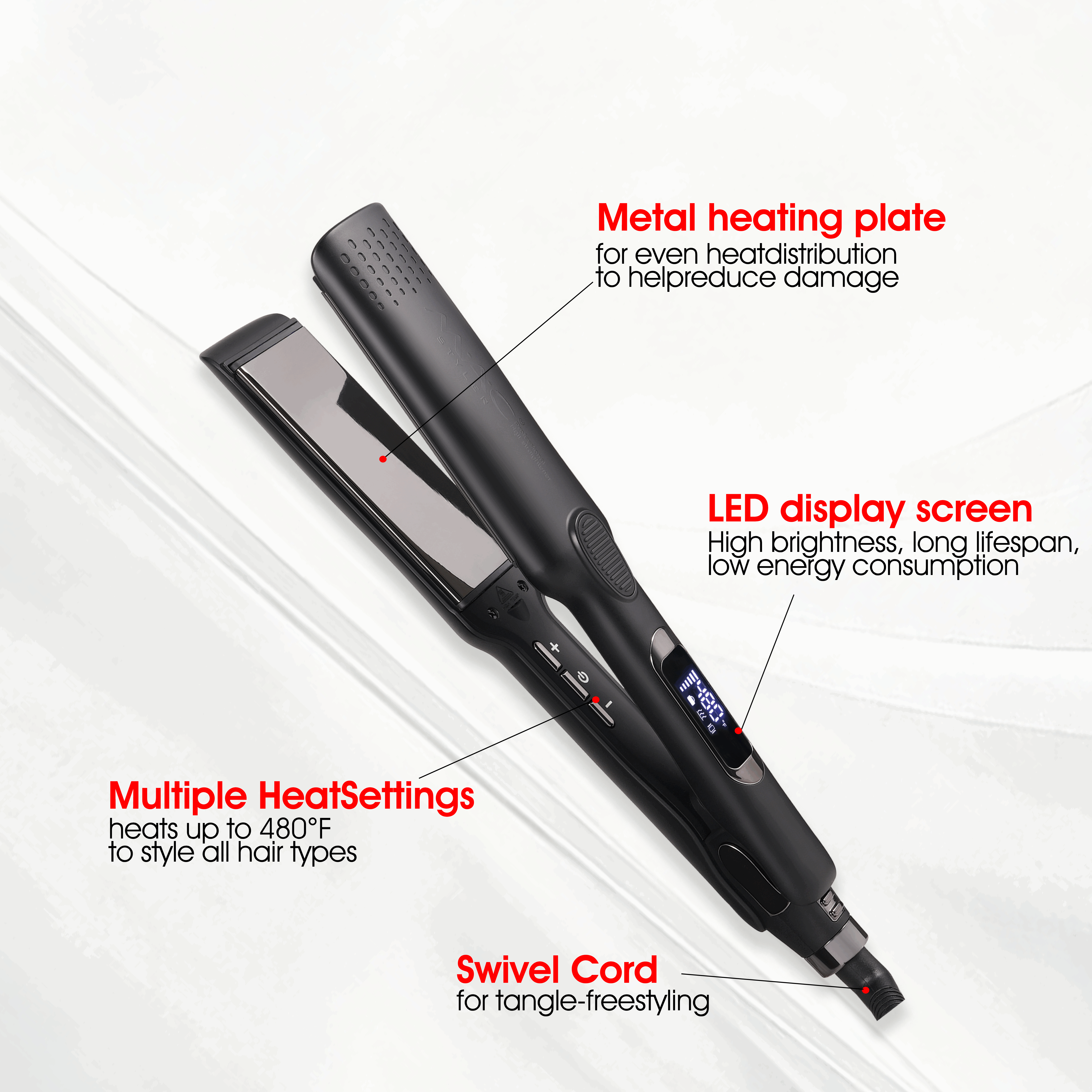Portable Professional Hair Straightener