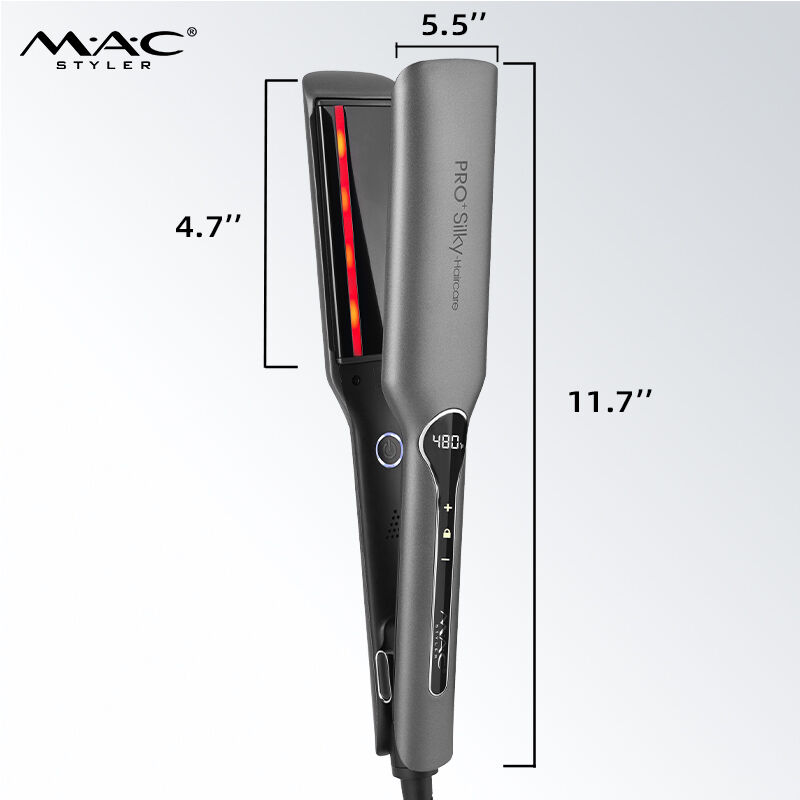 LCD Digital Red Professional Infrared Hair Straightener