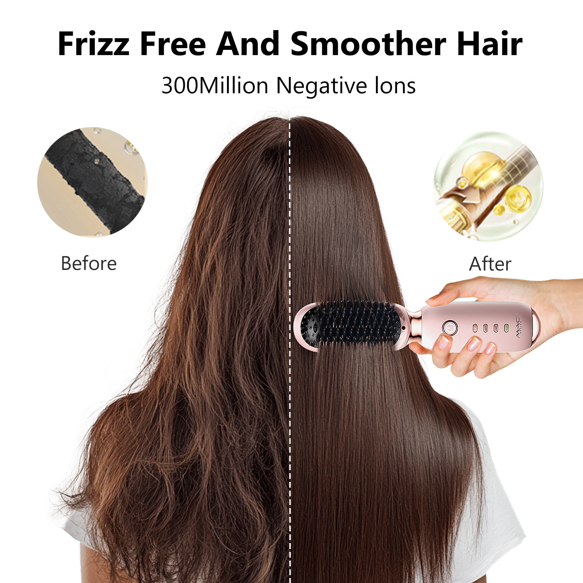 Portable Wireless Ionic Hair Straightener