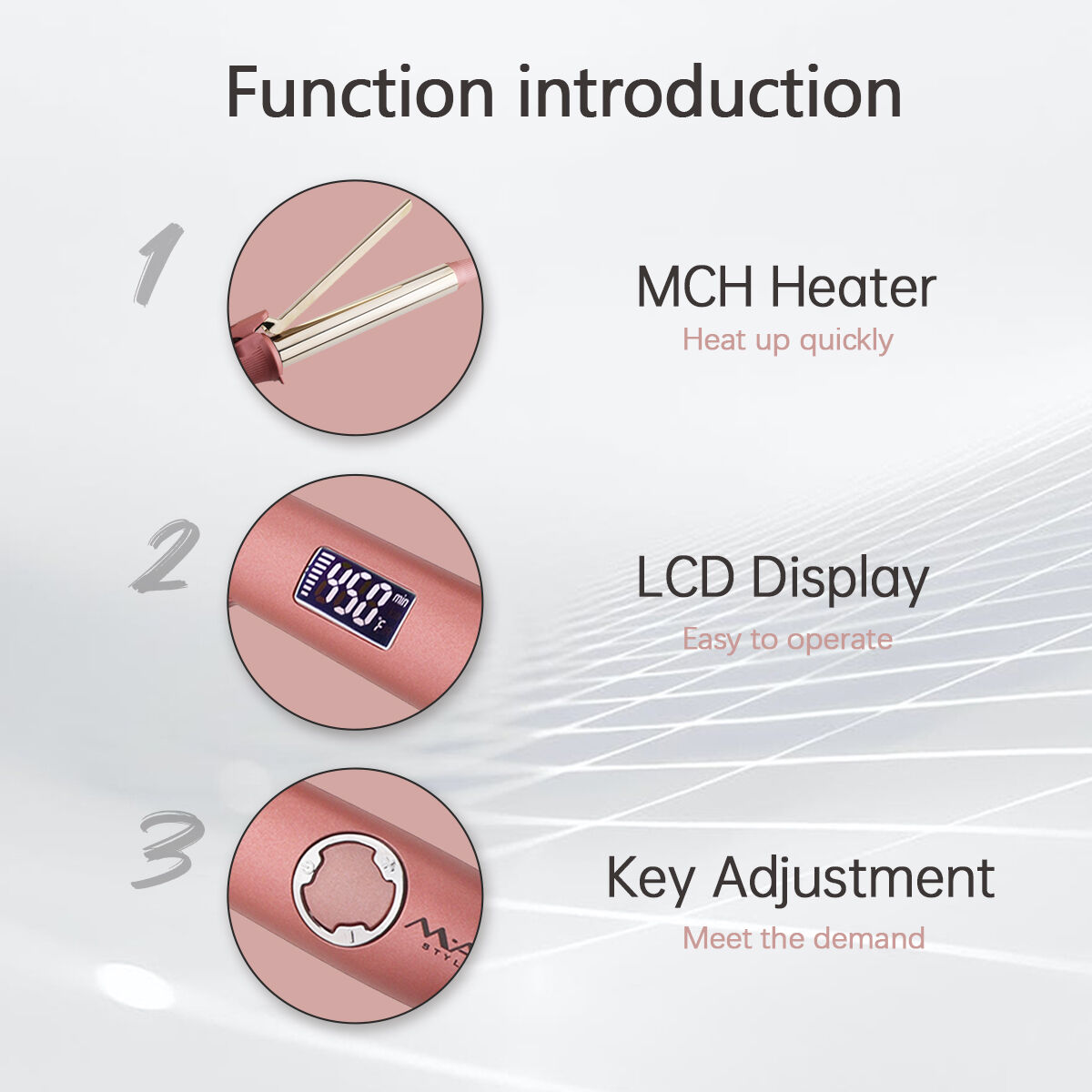 Styling Tools Ionic LCD Ceramic Hair Curler