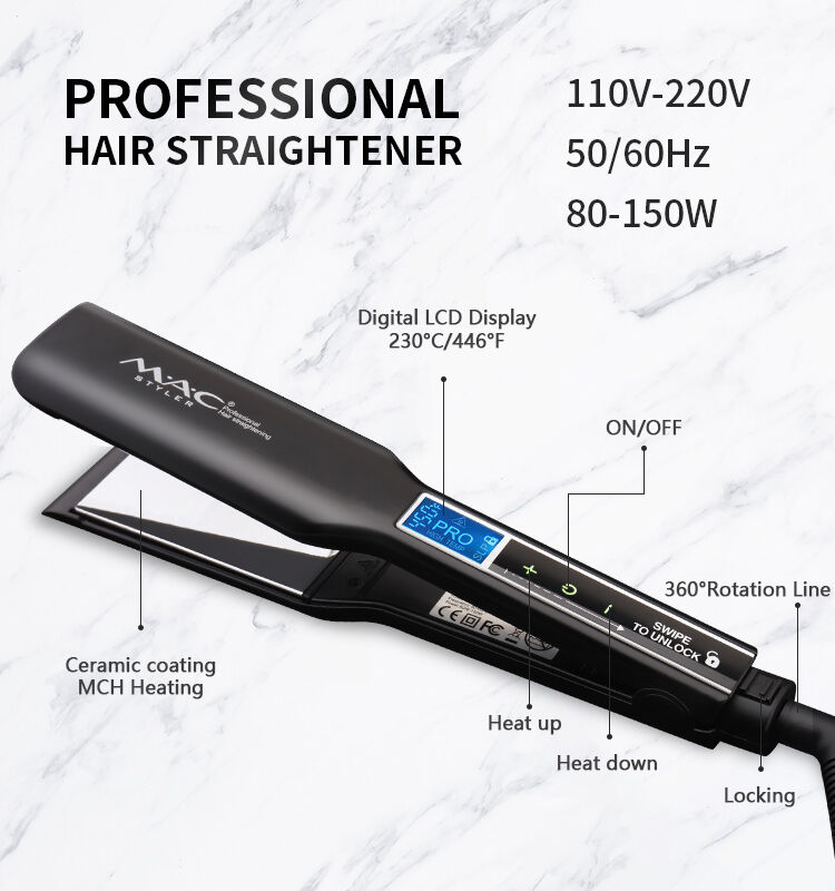  360 Degree Swivel Power Cord Hair Flat Iron